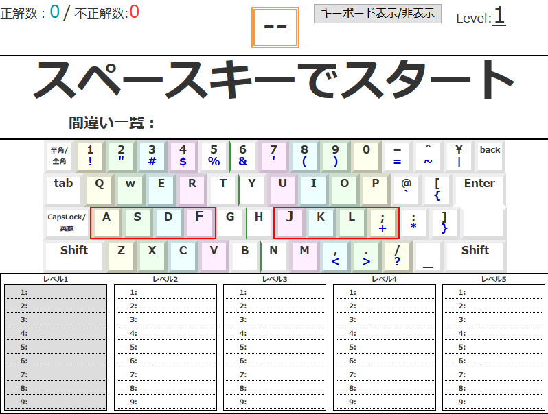 初心者 タイピング 練習